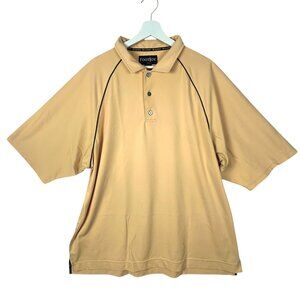 FootJoy Shirt Mens XL Golf Polo Yellow Stretch‎ Short Sleeve Raglan *Stains